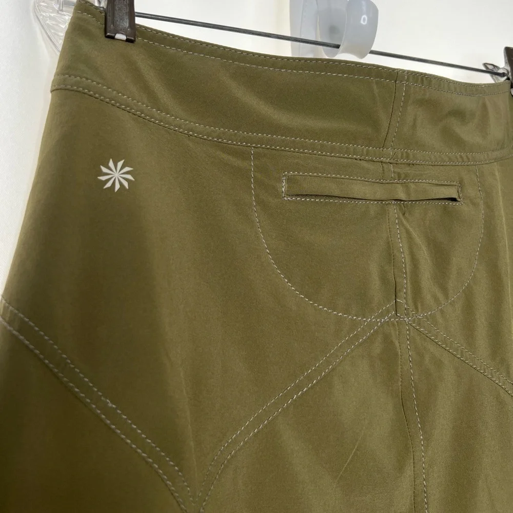 ATHLETA All-Terrain Skirt Olive Green Stretch Athletic